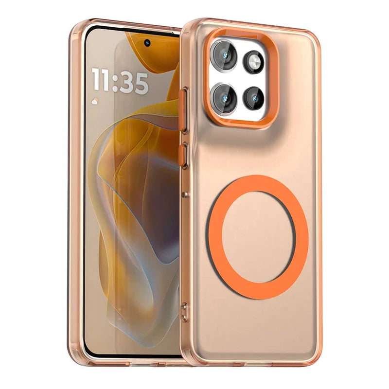 Transparent Case For Motorola Moto S50 Case For Moto S50 5G Magnetic Adsorption Wireless Charging Back Cover For Moto S50 Case