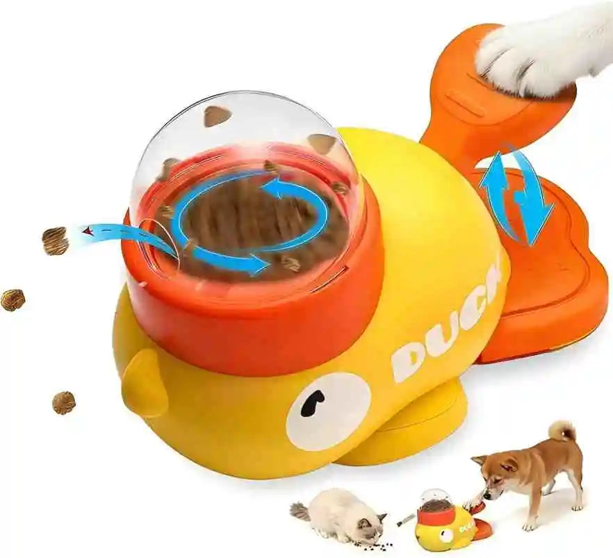 Interactive & IQ Training Dog Toy, Food & Treat Dispenser, Duck‑Shaped Puzzle Toy, Suitable for Small & Medium Dogs and Cats