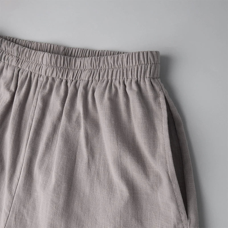 Casual Cotton Linen Pants Suit Women Solid Cozy Lapel Single Breasted Shirt Elastic Waist Wide Leg Pant 2026 Summer Loose Outfit