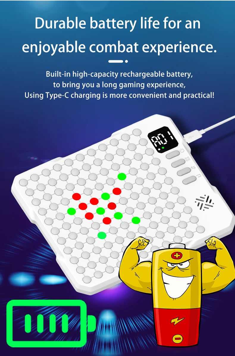 14 in 1 Multifunctional Smart Board Game Electronic Chess Backgammon Go Tic-Tac-Toe Whack-a-Mole Combe for Kids Educational Toy