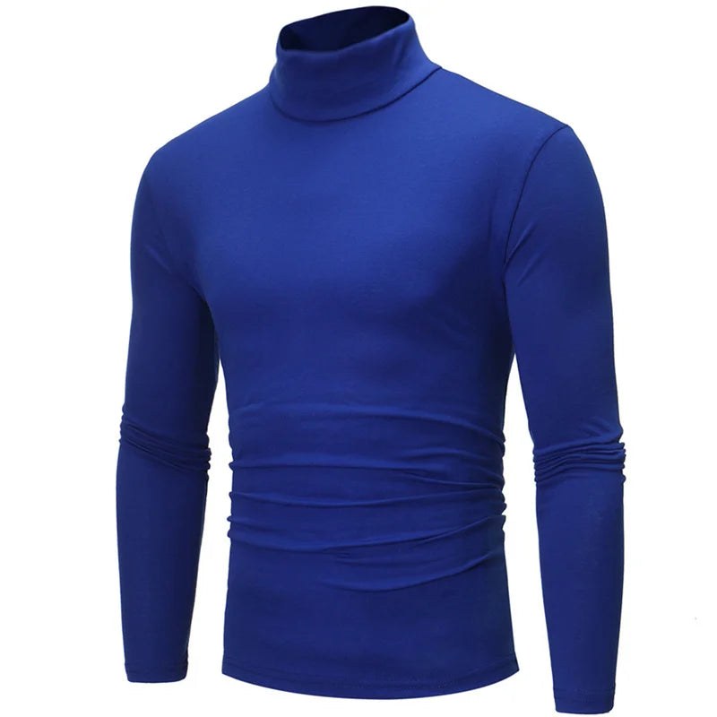 Men's Thermal Underwear Tops Winter Clothes Thermal Shirt Autumn Men's Winter Tights High Neck Thin Slim Fit Long Sleeve T-shirt