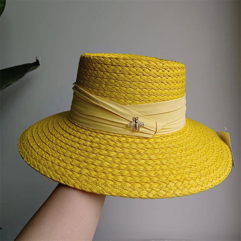 Straw hat women breathable sun hat fashion hollow retro straw hat hand-woven summer travel straw hat gorras para hombres