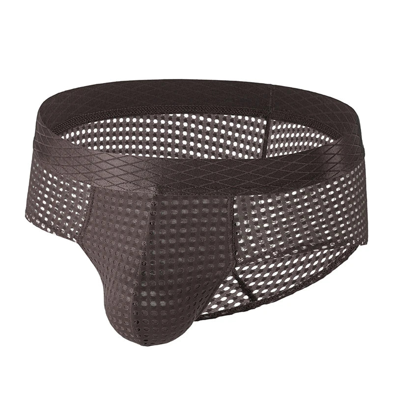 sexy tоy mens underwear Breathable mesh ropa interior hombre low waist calzoncillos hombres wide waistband sissy gay boxers new