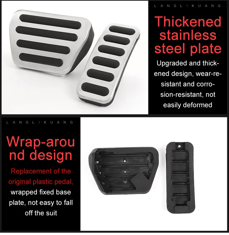 For Porsche Cayenne 3rd E3 9YA 9YB 2019~2024 Car Accessories Car Foot Fuel Accelerator Brake Pedals Cover Car Rest Pedal Cover