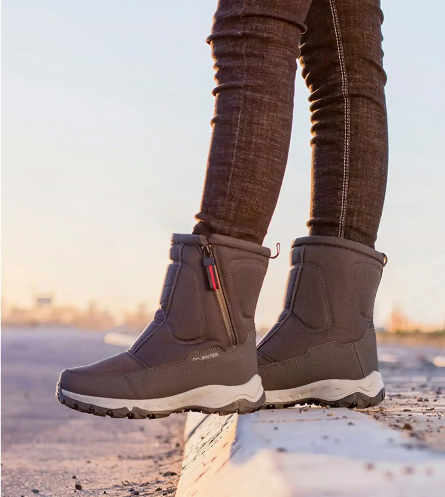 Men Boots  Winter Shoes For Men Warm Snow Boots Mid-calf Men Warm Shoes Thick Plush Winter Boots For Men Women Cotton Shoes