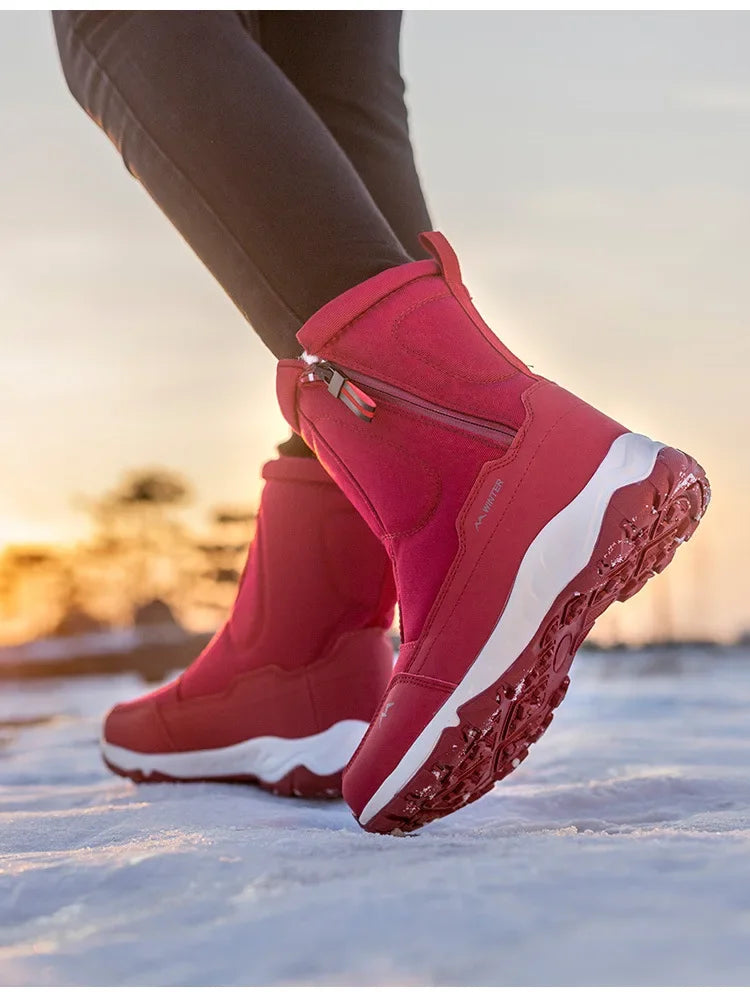Men Boots  Winter Shoes For Men Warm Snow Boots Mid-calf Men Warm Shoes Thick Plush Winter Boots For Men Women Cotton Shoes