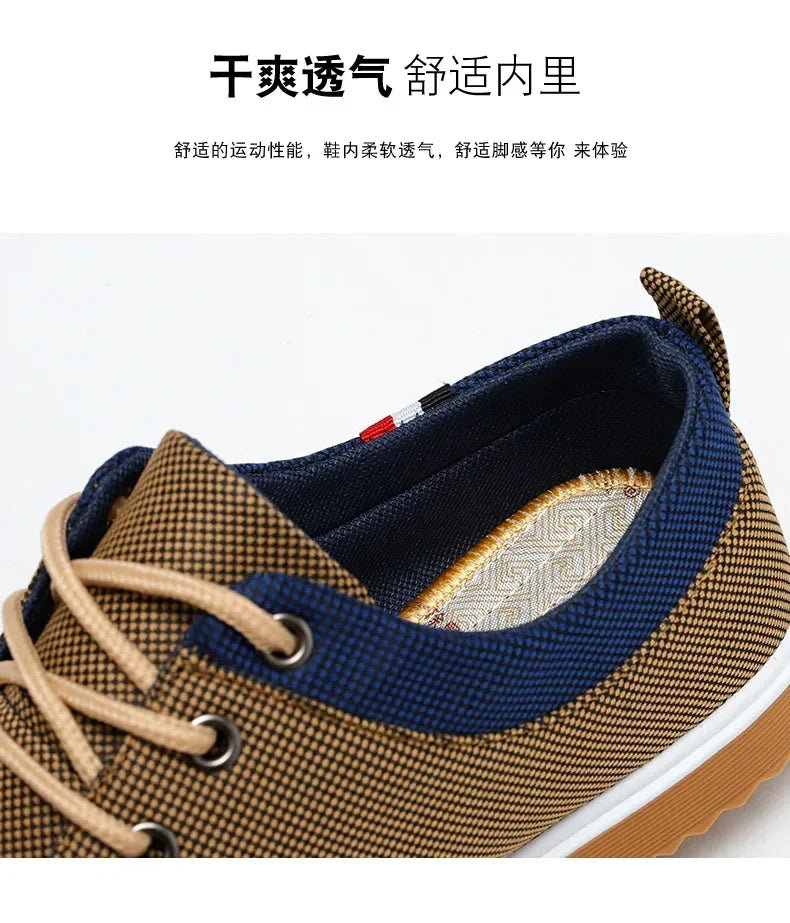 Men's Casual Canvas Shoes Fashion Soft Sole Driving Shoes 2024 Designer Men Shoes Plus Size Comfortable  Sneaker Zapatos Hombres