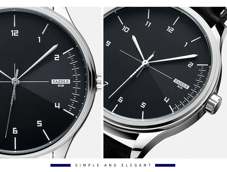 Fashion Business Men's Watches Top Brand Quartz Wristwatches for Man Simple Casual Leather Belt Male Clock relojes para hombres