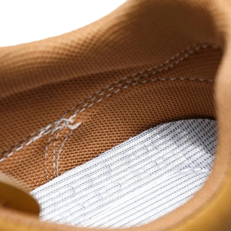 Men Leather Casual Shoes Outdoor Thick Sole Men Work Boots Comfortable Walking Sports Shoes for Men Designer Anti-Slip Men Shoes