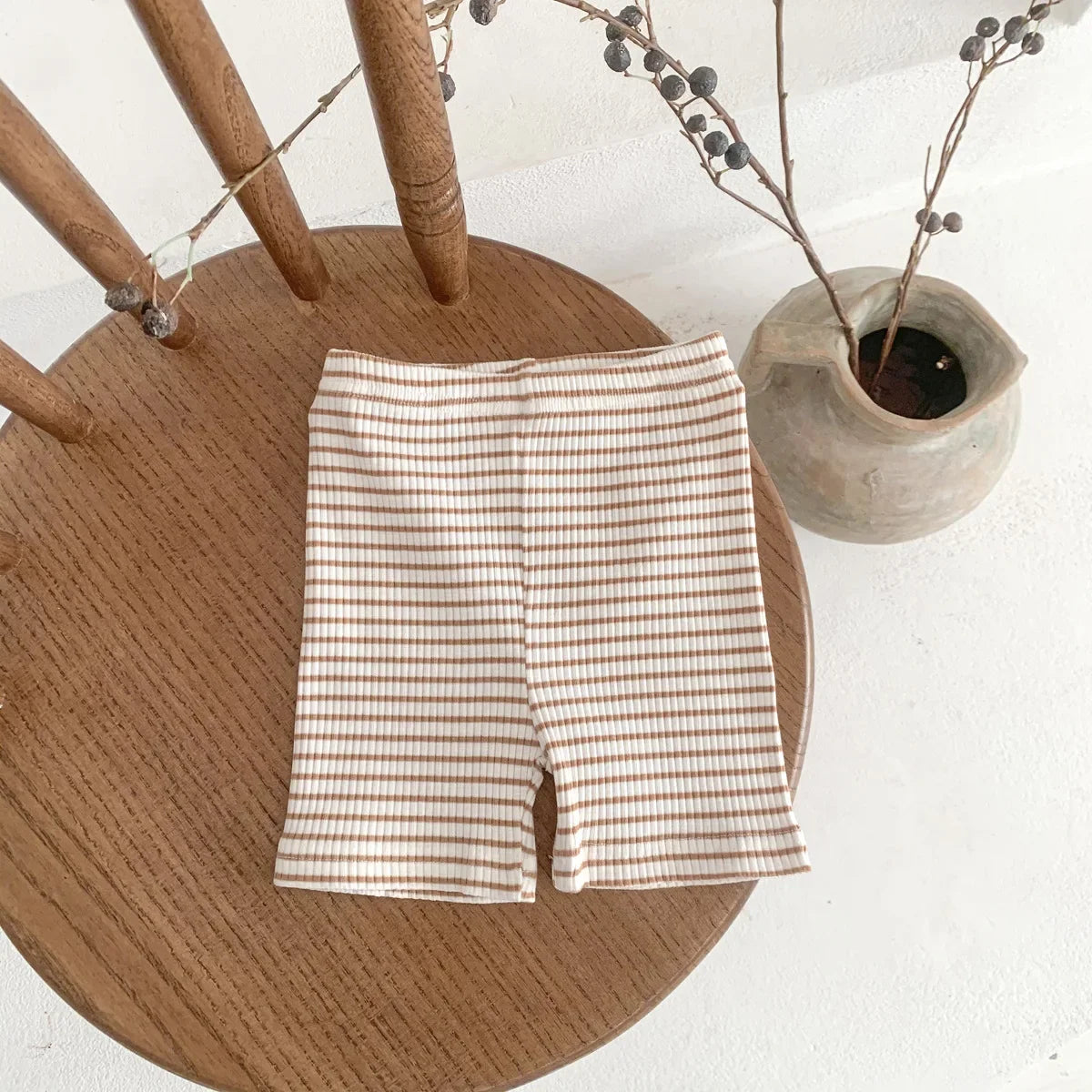 2024 Summer Baby Trousers Pants Ribbed Elastic Striped Pants Children's Casual Infant Clothing Kids Toddler Boys Girl Clothes