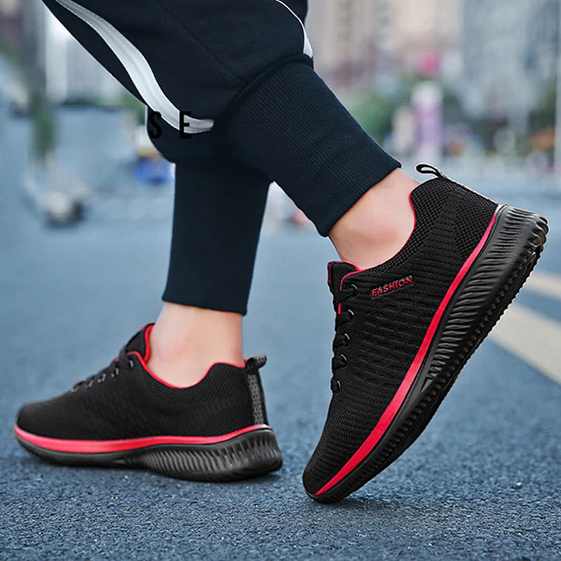 Men Sneakers Lightweight Men Casual Shoes Plus Size Men Sport Shoes Non-Slip Mesh Breathable Shoes Men Flats Walking Shoes