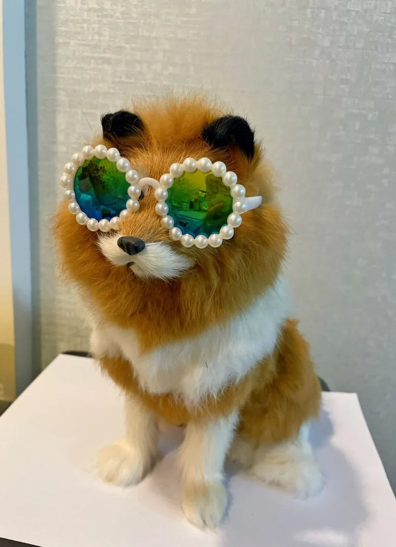 Pet Accessories Flower Sunglasses Circular Role Playing Glasses Photo Props Glasses For Cats And Small And Paracord Dog Leash
