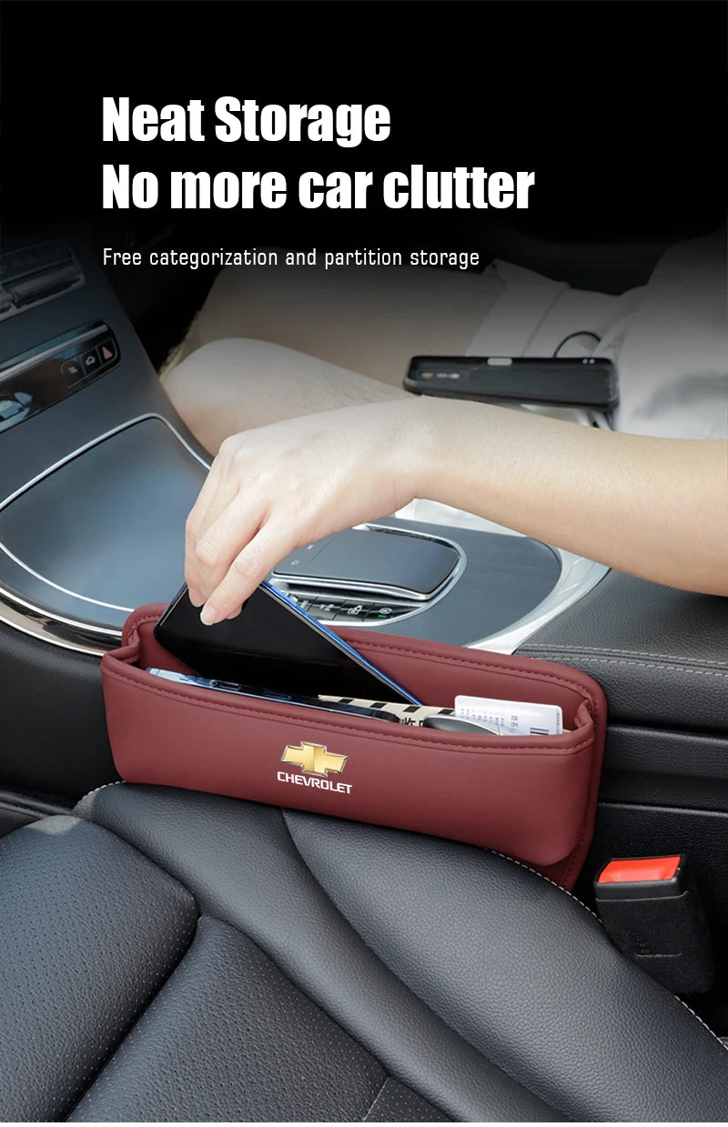 Car Accessories Seat Gap Organizer Box Leak-proof Storage Bag For Chevrolet Z71 Aveo Impala Lacetti Malibu Sail SS Cruze Sonic