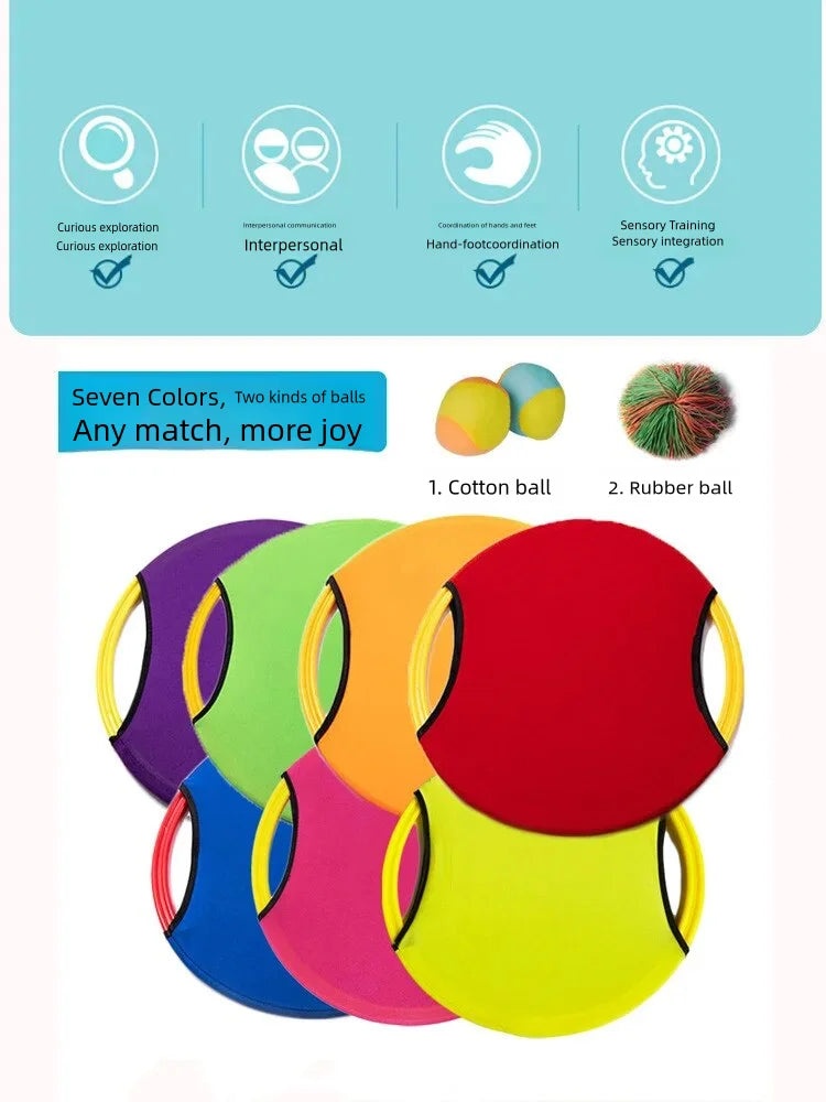 Interactive Outdoor Elastic Disc Sports Toys for Children And Adults - Fun Ball-Catching Cooperative Games Perfect for Parent-Ch