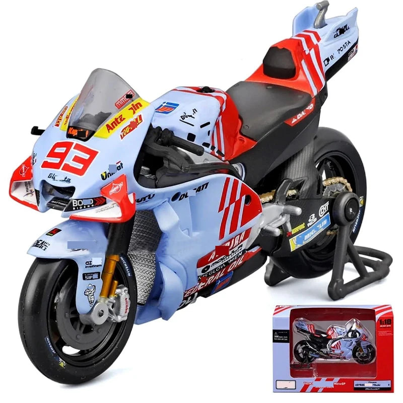 Maisto 1:18 Gresini Racing 2024 Moto Model GP Motorcycle Toy 93# Marc Marquez 73# Alex Motorbike Static Models
