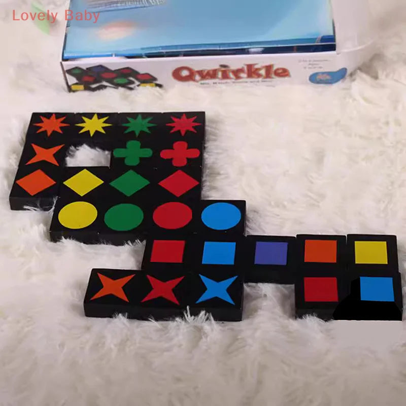 Christmas Gifts New Children's Educational Toys Qwirkle Wooden Chess Parent Child Interactive Games Children's Adult Toys