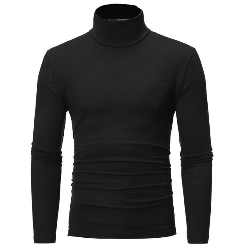 Men's Thermal Underwear Tops Winter Clothes Thermal Shirt Autumn Men's Winter Tights High Neck Thin Slim Fit Long Sleeve T-shirt