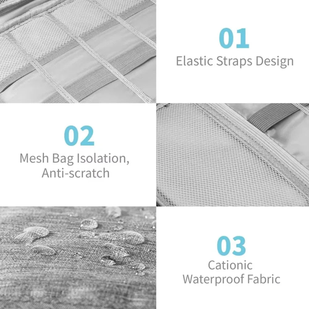 USB Charger Data Cable Storage Bags System Kit Case Cable Phone Earphone Wire Pen Power Bank Electronics Storage Bag Accessories