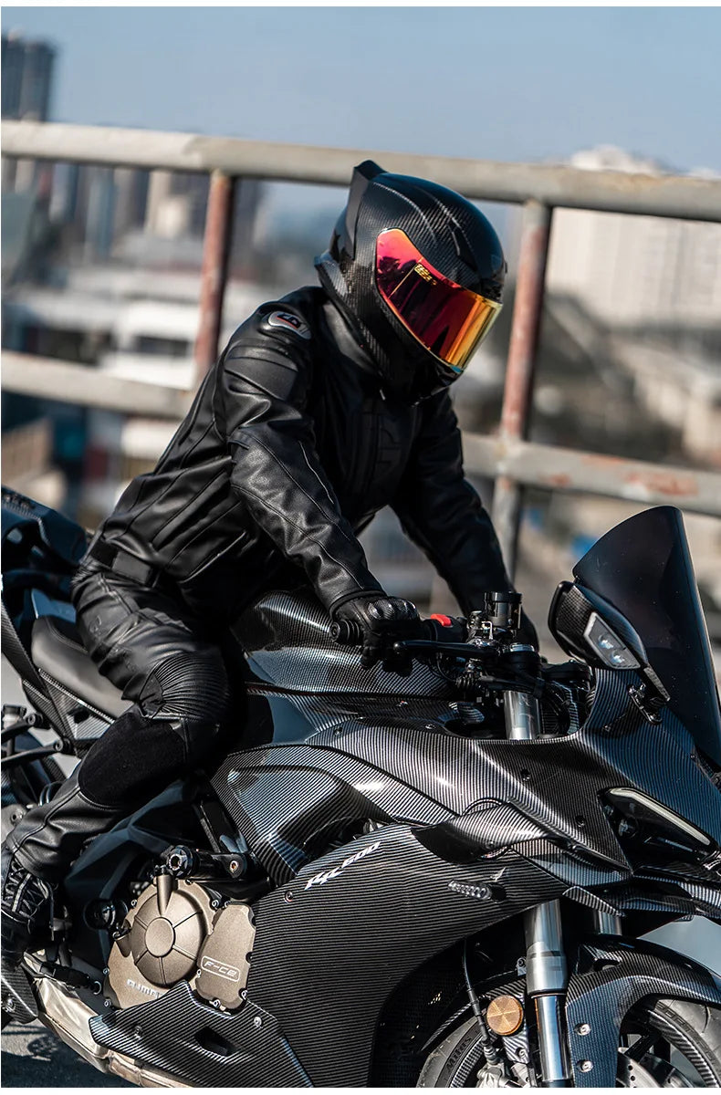 Motorcycle Pants PU Leather Pantalon Moto Men Pantalon Motocross Black Pantalon Moto Para Hombre CE Protector Motocross Pants