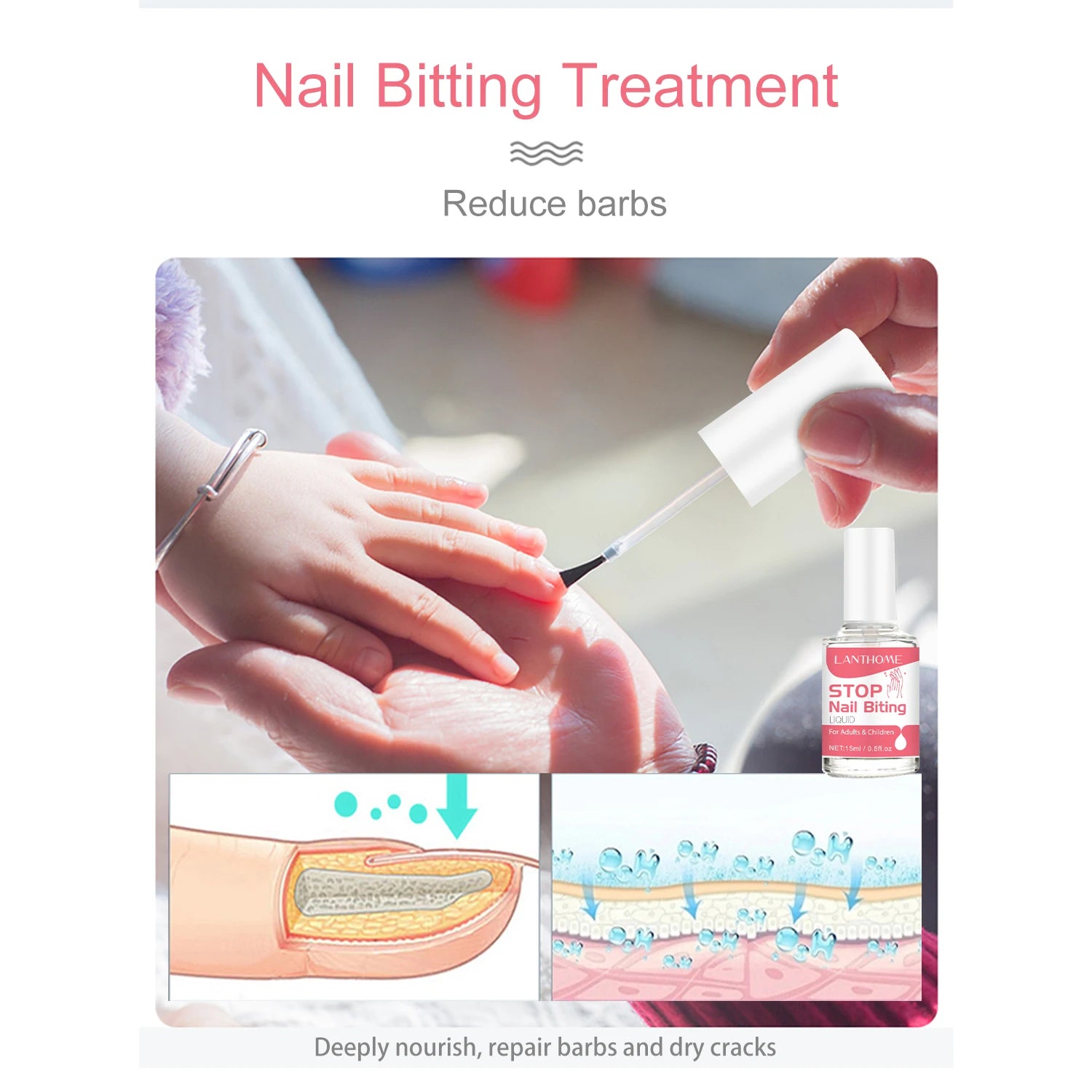 15ml Children Anti-biting Nails Bitter Nail Water No Bite Cuticle Not Nail Polish Biting Care Non-toxic Stop Eating Fingernails