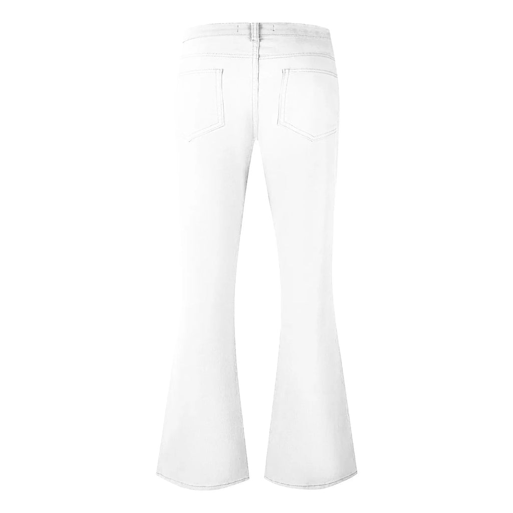 Flare Pants Men Spring Solid Color Daily Simple Classic Trousers Chic Comfortable Hip Hop Mopping Bottoms Disco Flared Pants
