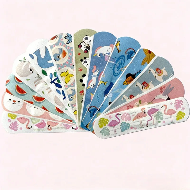 50pcs/set Children Baby Waterproof Plaster Wound Patch Hemostasis Bandages Cartoon Band Aid Strips Kawaii Breathable Patches