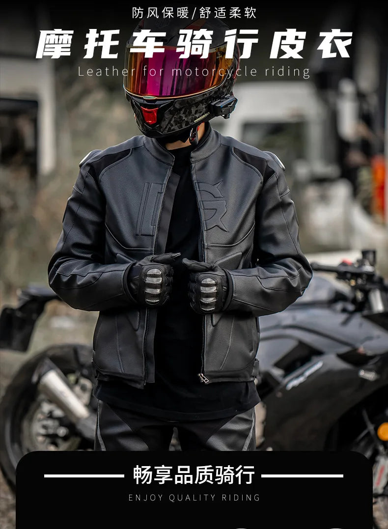 Motorcycle Pants PU Leather Pantalon Moto Men Pantalon Motocross Black Pantalon Moto Para Hombre CE Protector Motocross Pants