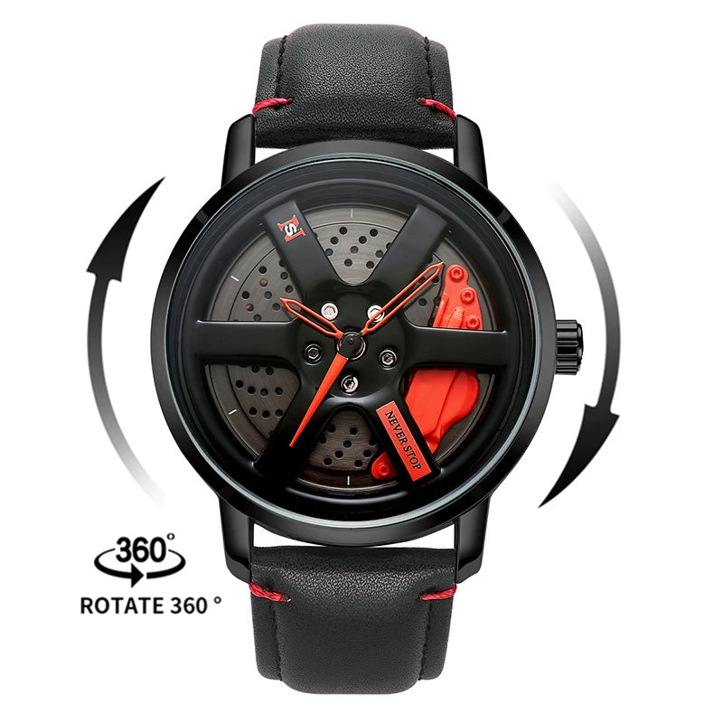 2025 NIBOSI Watches for Men Men Watch Quartz Watch Men Fashion Spinning Supar Car Wheel Watches for Men Relogio Masculino