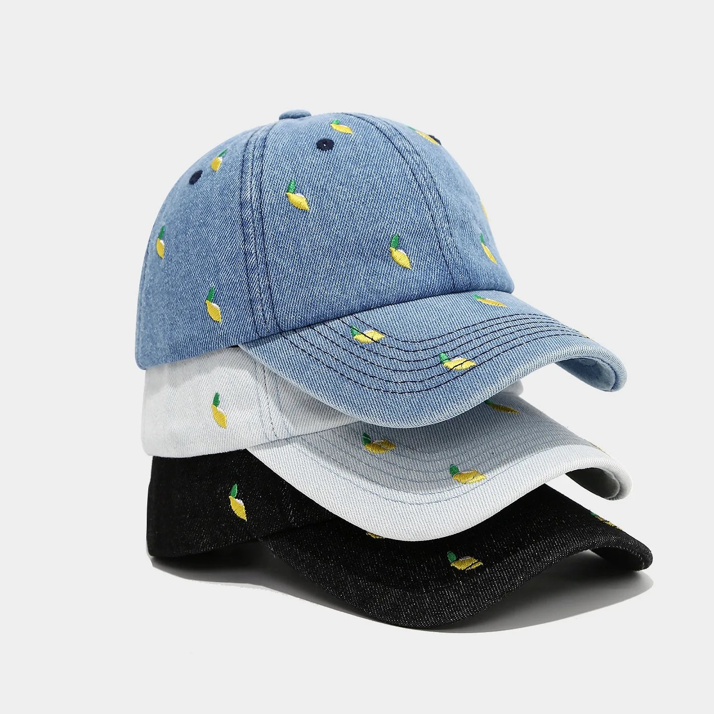 Lemon Summer Blue Denim Baseball Caps for Men Luxury Brand Women Hat Street Trucker Cap Outdoor Golf Hats Gorras Para Hombres