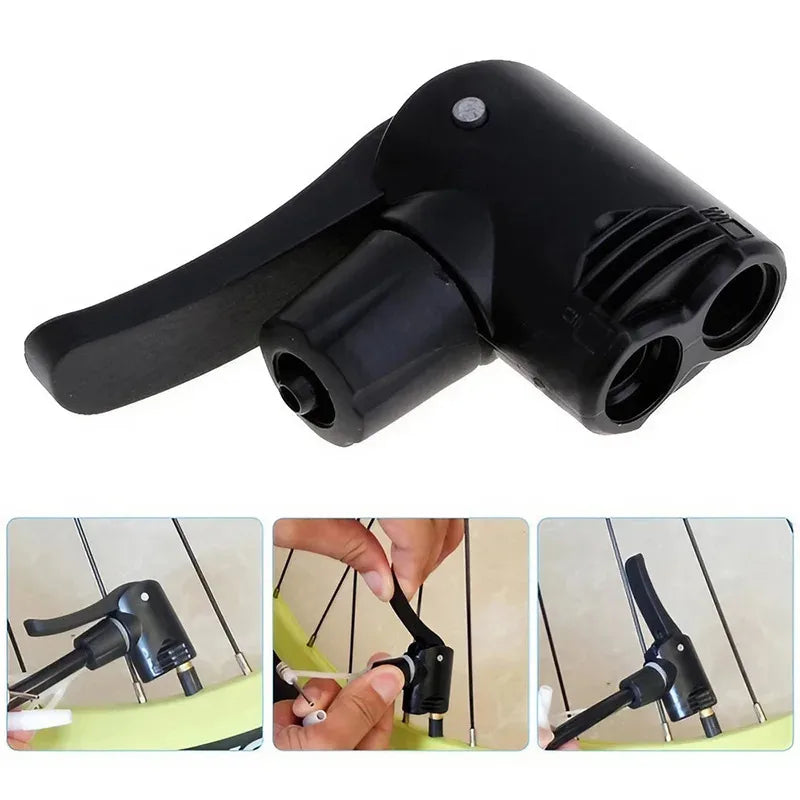 Dual Head Bicycle Track Pump Nozzle Adapter Convertor Universal Air Pump Valve Adaptor for MTB Road Bike BMX Inflation Cycling R