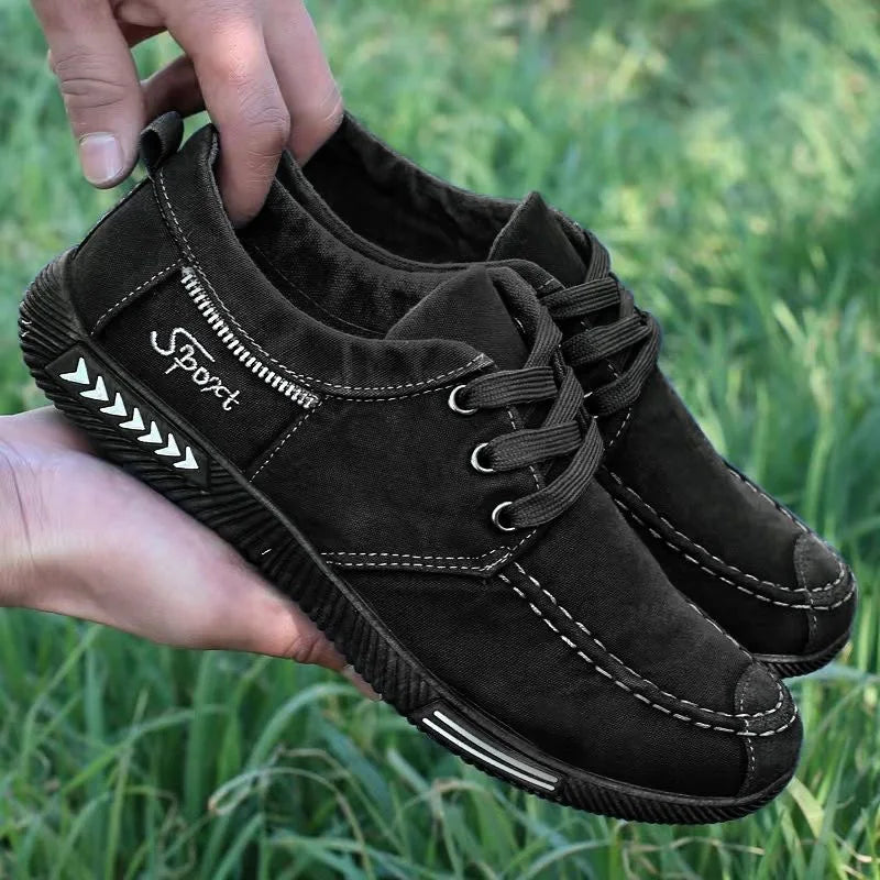 Denim Men Shoes Flat Walking Sneakers Fashion Male Canvas Shoes 2025 New Comfortable Casual Shoes for Men Brand Tenis Hombres