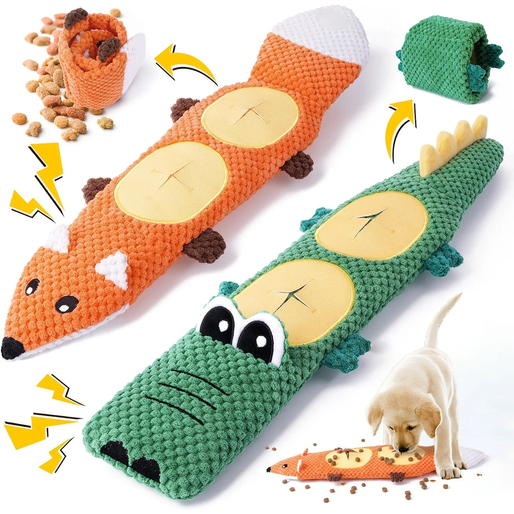 Interactive Toys Dog Toys for Aggressive Chewers, No Stuffing Interactive Dog Toys for Boredom and Teething, Squeaky Chew Toy