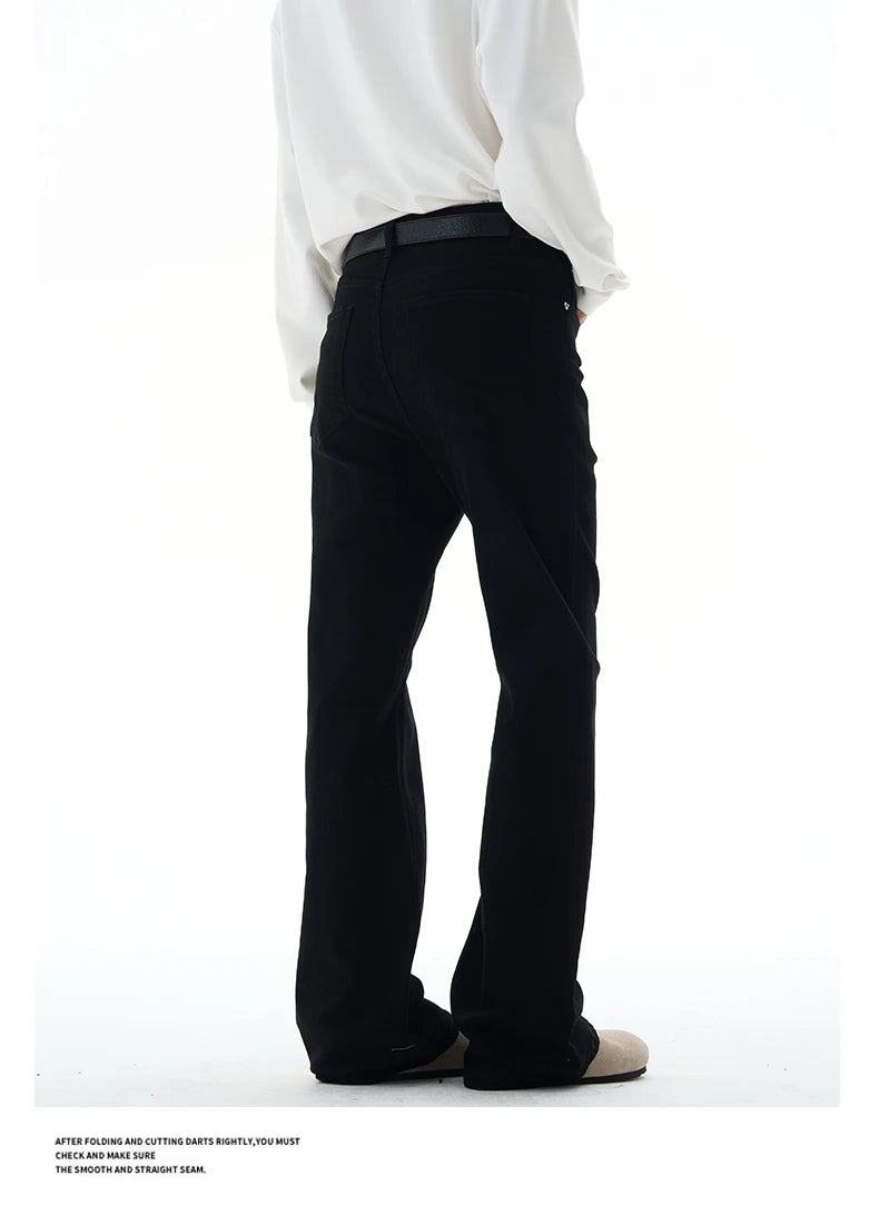 Men's Flared Pants Solid Stretch New Slim Wide Legs Fashion Trousers Hip Hop Casual Hippie Pants Male Streetwear