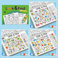 1 Set Interactive Educational Toys Look & Find Visual Puzzle Book For Kids With Color And Shape Search Activities