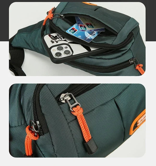 Oxford Waterproof Unisex Waist Bag - Large Capacity, Wear - Resistant Multifunctional Fanny Pack (Riñoneras Para Hombre)