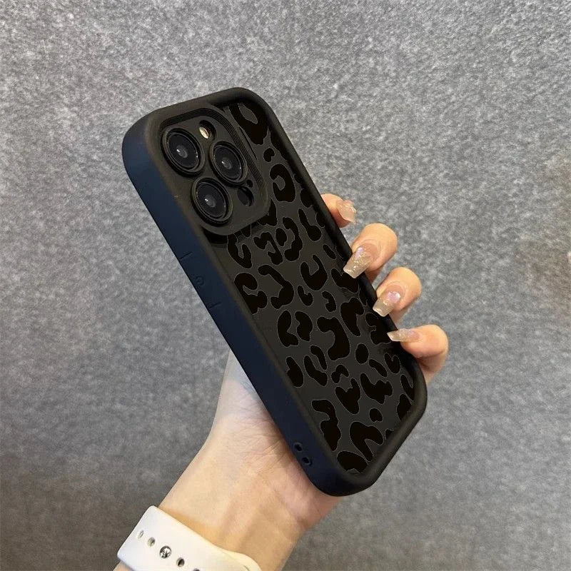Leopard Print Pattern Phone Case for IPhone 11 12 13 14 15 Pro Max X XR XS Max 7 8 Plus SE2 Shockproof Silicone Soft Back Cover