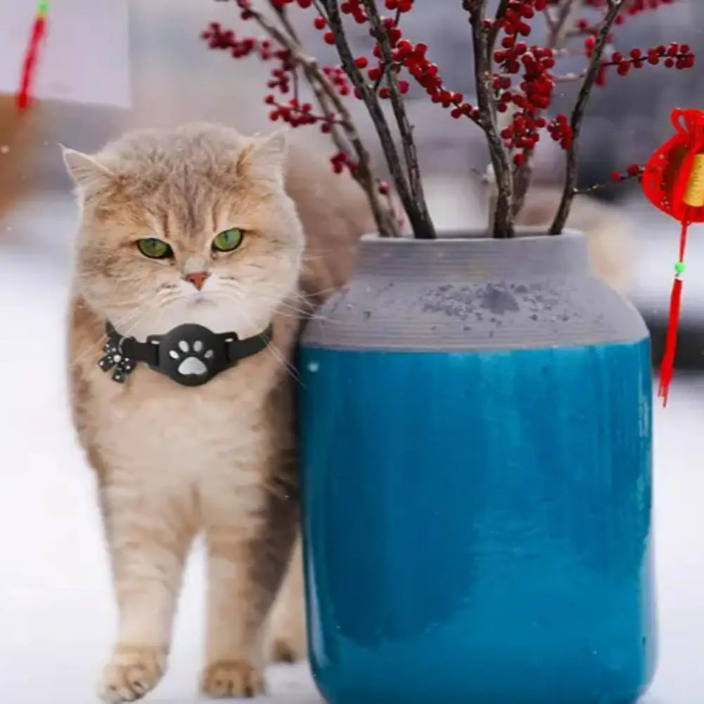 Pet Reflective Collar Locator Cat Dog IOS Android Air Tag Holder Waterproof Adjustable GPS Tracker Necklace Pet Supplies NEW