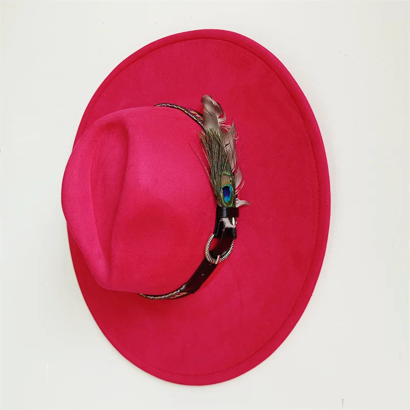 Hot sale suede fedora hat for men and women 56-58cm adult size suede jazz hat classic church fedora women's gorras para hombres