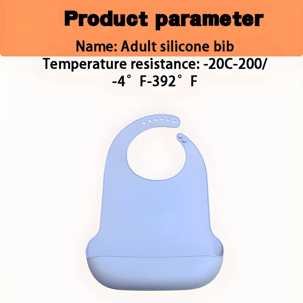 Silicone adult bibs bibs feeding rice bibs silicone bibs soft material easy to wash