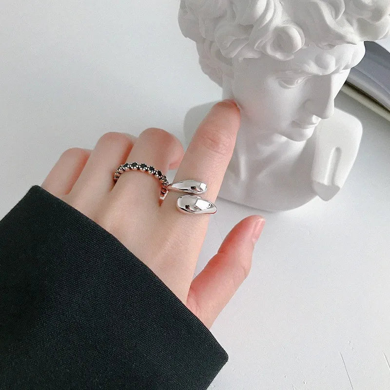 Rings for Women Stainless Steel Rings Classic Gold Color Adjustable Rings Wedding Aesthetic Jewelry Gift Anillos Para Hombres