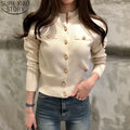 2026 Autumn Long Sleeve Fashion Women Cardigans Sweater Knitted Coat Short Casual Single Breasted Korean Slim Chic Ladies Tops