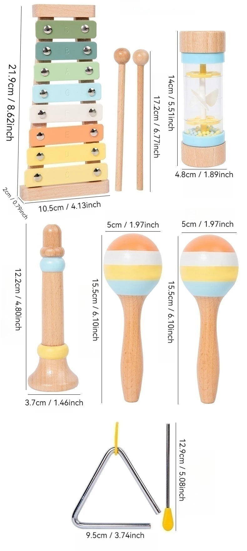 Interactive Musical Toy Wooden Toys Child Percussion Instruments Early Educational Toys Birthday Gifts for Toddlers Girl Boy