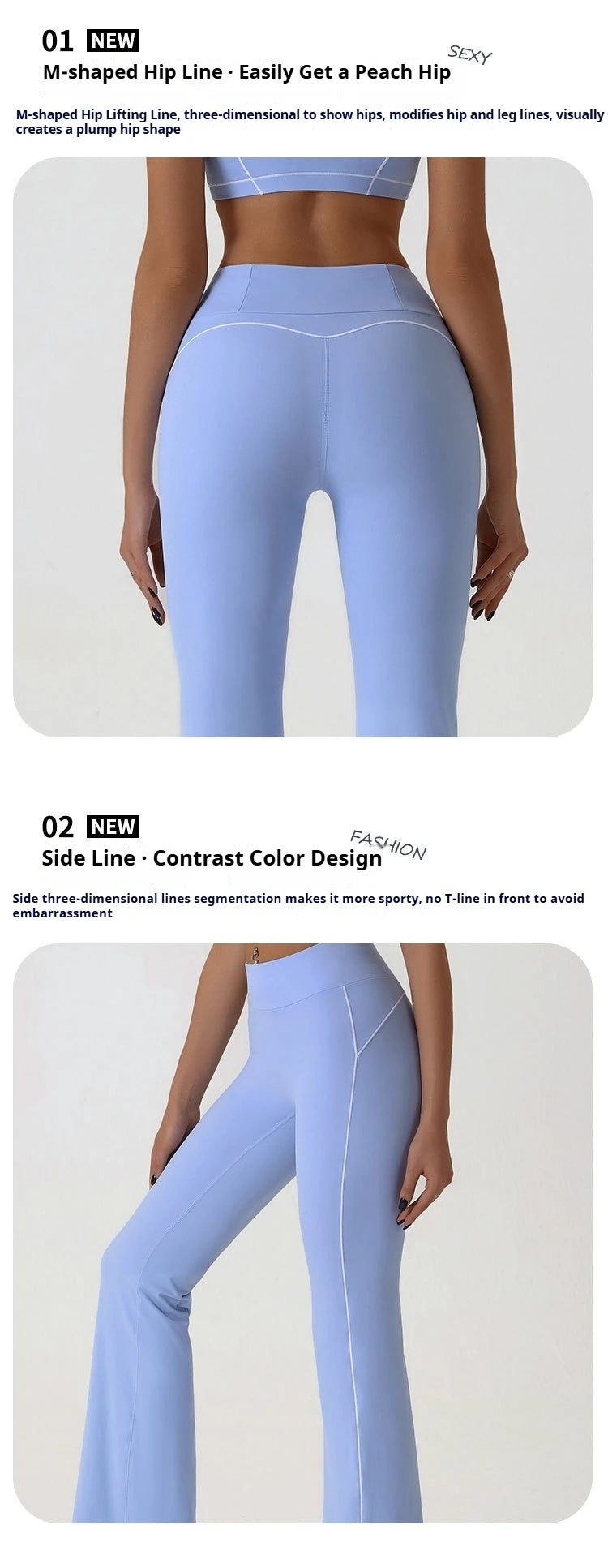 Flared Sports Yoga Pants High-Waisted Women Pants and Trousers Women Trousers Fitness Female Clothing Solid Color Women