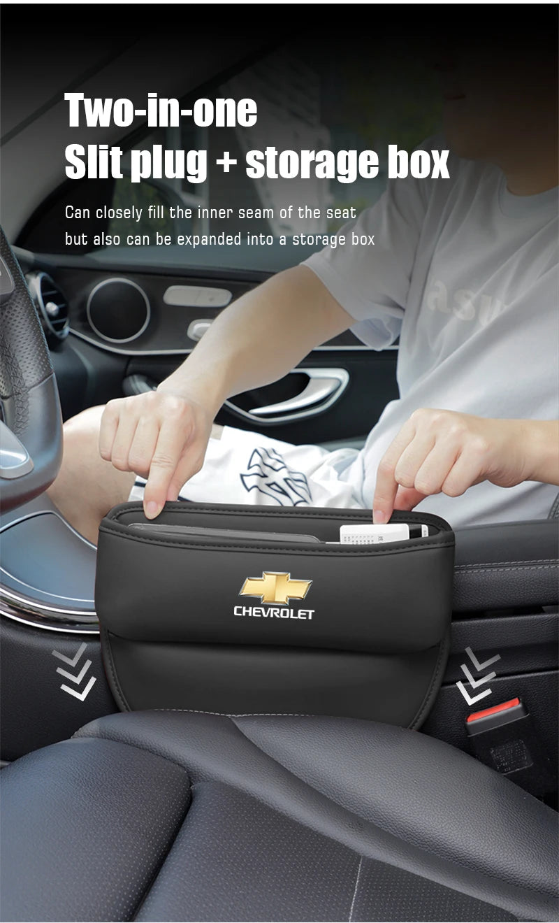 Car Accessories Seat Gap Organizer Box Leak-proof Storage Bag For Chevrolet Z71 Aveo Impala Lacetti Malibu Sail SS Cruze Sonic