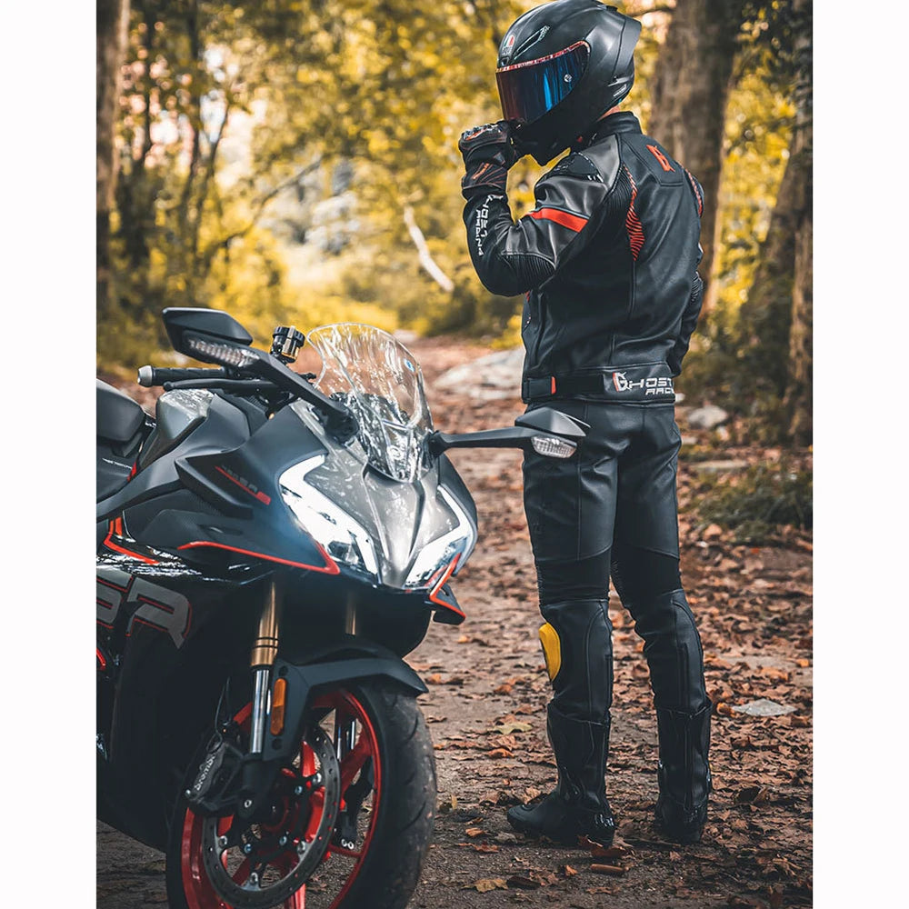 Motorcycle Pants PU Leather Pantalon Moto Men Pantalon Motocross Black Pantalon Moto Para Hombre CE Protector Motocross Pants