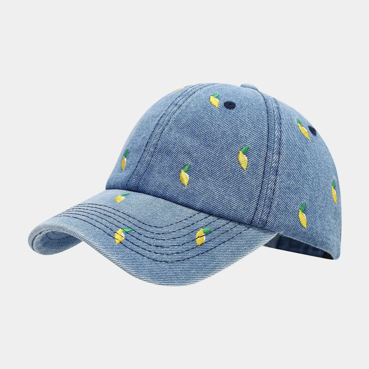 Lemon Summer Blue Denim Baseball Caps for Men Luxury Brand Women Hat Street Trucker Cap Outdoor Golf Hats Gorras Para Hombres