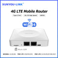 4G LTE Router WiFi 6 SIM Card Modem Support 32 Device Connections Mobile Wireless Router Typc-C Interface for Asia Africa Europe