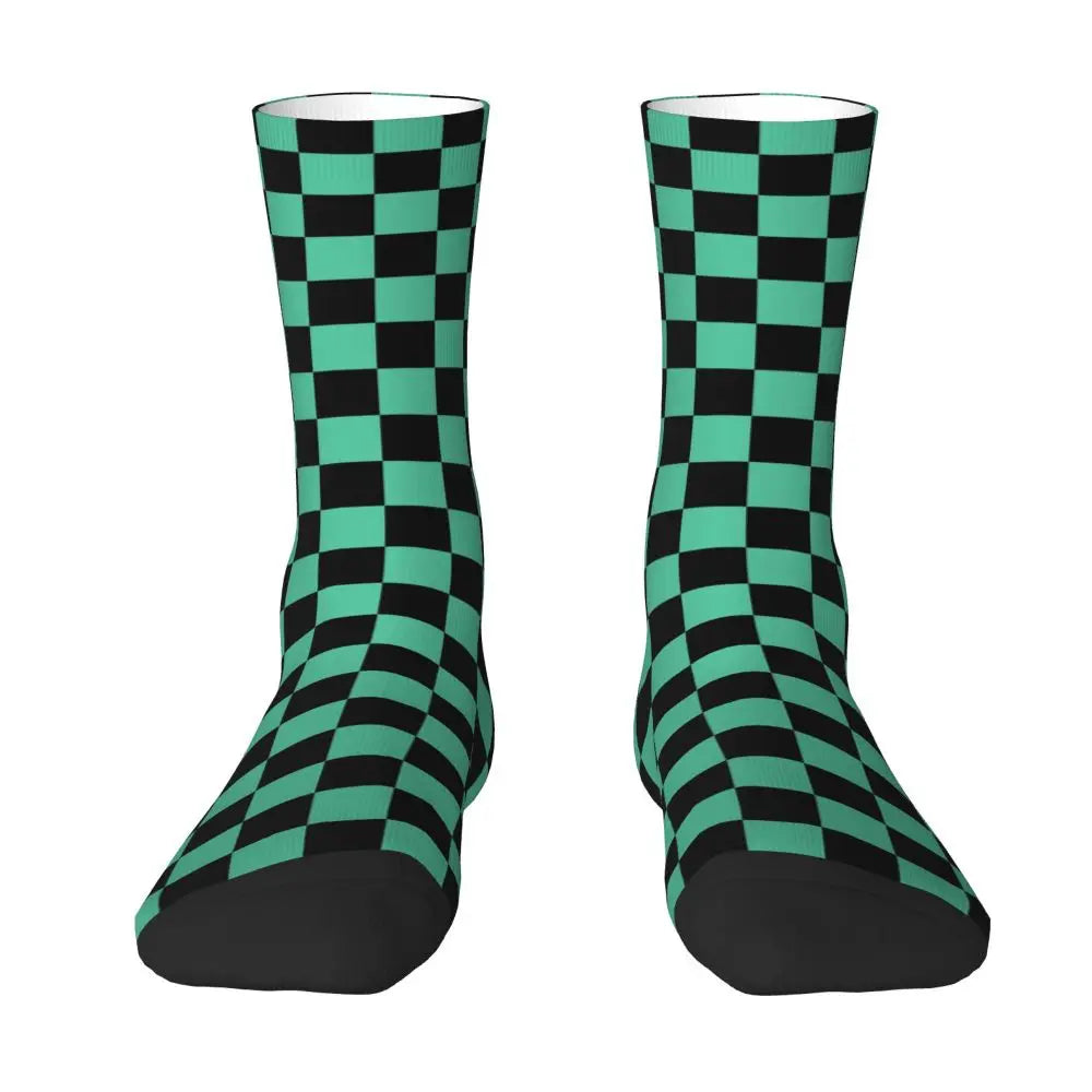 Custom Giyuu Tomioka Demon Slayer Men Women Crew Socks Unisex Kawaii Kimetsu No Yaiba Spring Summer Autumn Winter Dress Socks