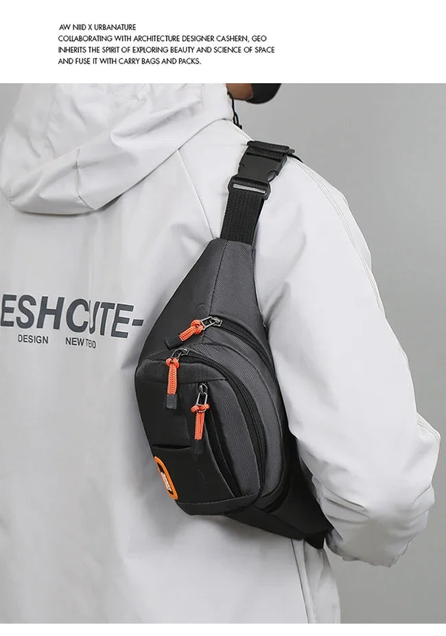 Oxford Waterproof Unisex Waist Bag - Large Capacity, Wear - Resistant Multifunctional Fanny Pack (Riñoneras Para Hombre)