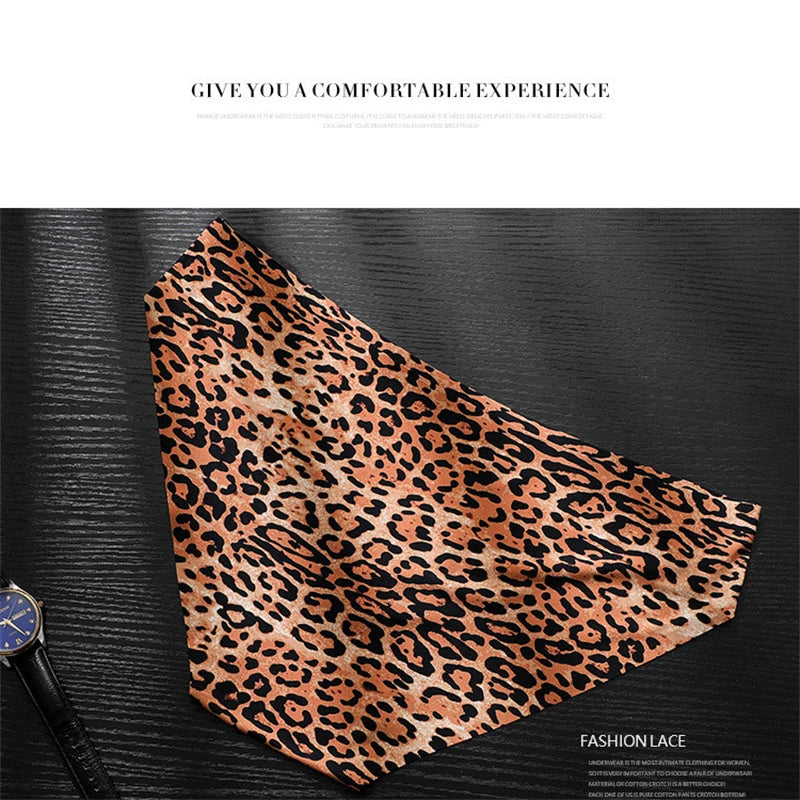 Choice Ropa interior hombre 3D convex pouch calzoncillos hombres leopard print sissy gay man underwear ice silk sexy tоy mens